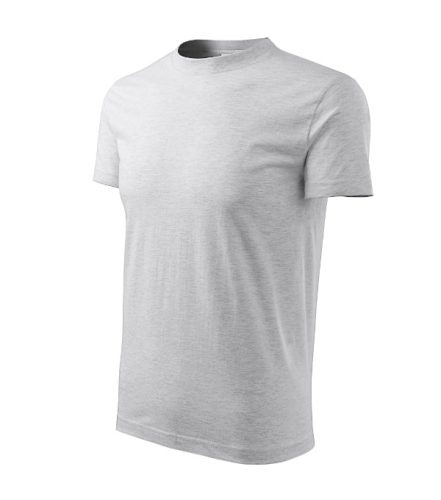 Malfini Classic - kerek nyakú unisex póló - Világosszürke melírozott - S