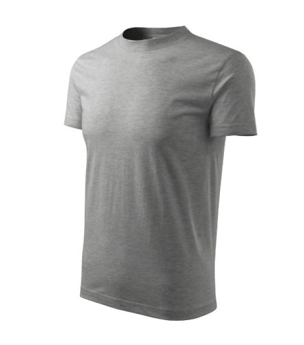 Malfini Classic - kerek nyakú unisex póló - Sötétszürke melírozott - L