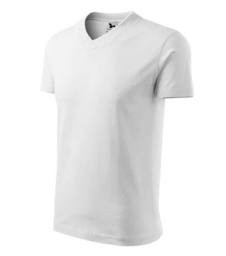 Malfini V-neck - V nyakú unisex póló - Fehér - L
