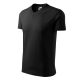 Malfini V-neck - V nyakú unisex póló - Fekete - XL