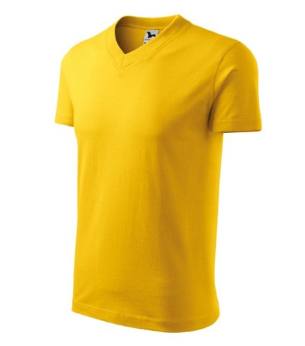 Malfini V-neck - V nyakú unisex póló - Sárga - 2XL