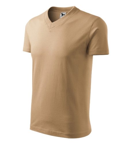 Malfini V-neck - V nyakú unisex póló - Homok - 2XL