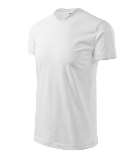 Malfini Heavy V-neck - V nyakú unisex póló - Fehér - S