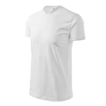 Malfini Heavy V-neck - V nyakú unisex póló - Fehér - M