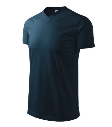 Malfini Heavy V-neck - V nyakú unisex póló - Tengerészkék - S