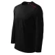 Malfini Long Sleeve - kerek nyakú, hosszú ujjú unisex póló - Fekete - 2XL