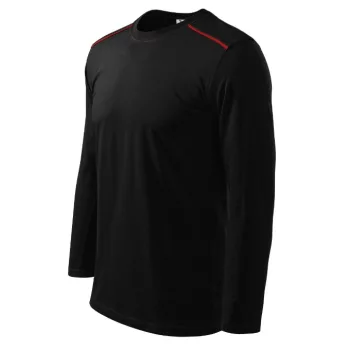   Malfini Long Sleeve - kerek nyakú, hosszú ujjú unisex póló - Fekete - 3XL