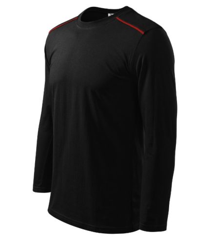 Malfini Long Sleeve - kerek nyakú, hosszú ujjú unisex póló - Fekete - 3XL