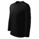 Malfini Long Sleeve - kerek nyakú, hosszú ujjú unisex póló - Fekete - 3XL