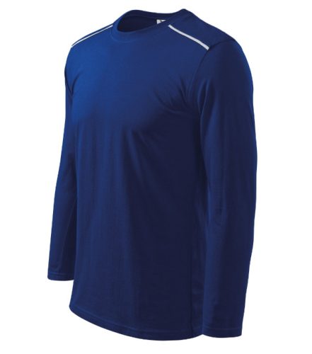 Malfini Long Sleeve - kerek nyakú, hosszú ujjú unisex póló - Királykék - 2XL