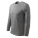 Malfini Long Sleeve - kerek nyakú, hosszú ujjú unisex póló - Sötétszürke melírozott - 2XL