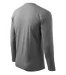 Malfini Long Sleeve - kerek nyakú, hosszú ujjú unisex póló - Sötétszürke melírozott - 3XL