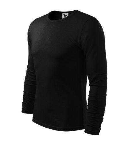 Malfini Fit-T LS - kerek nyakú, hosszú ujjú férfi póló - Fekete - S
