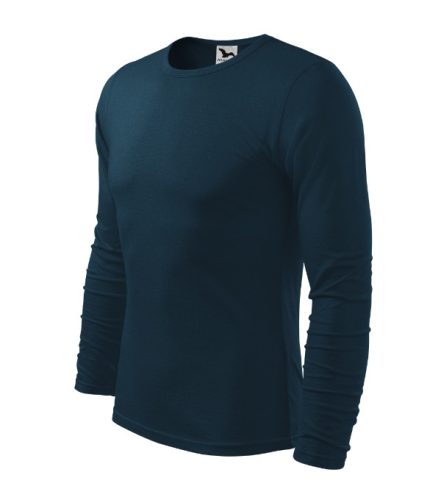 Malfini Fit-T LS - kerek nyakú, hosszú ujjú férfi póló - Tengerészkék - S