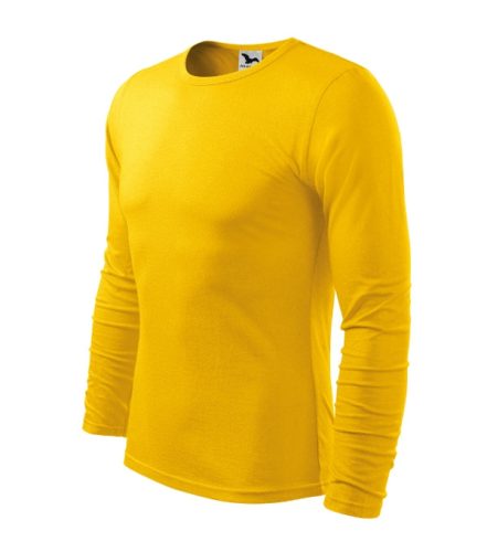 Malfini Fit-T LS - kerek nyakú, hosszú ujjú férfi póló - Sárga - S
