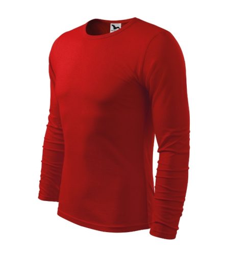 Malfini Fit-T LS - kerek nyakú, hosszú ujjú férfi póló - Piros - S
