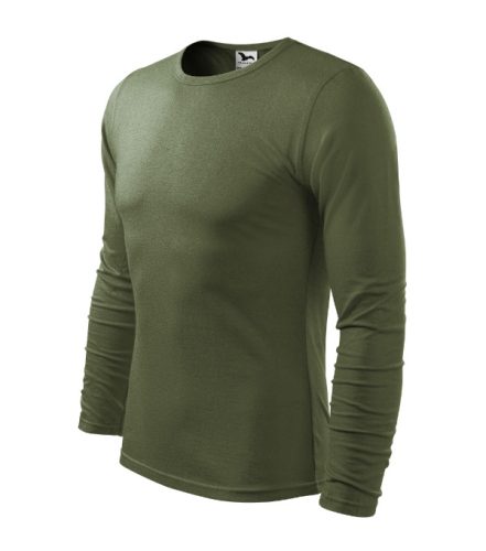 Malfini Fit-T LS - kerek nyakú, hosszú ujjú férfi póló - Khaki - S