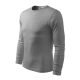 Malfini Fit-T LS - kerek nyakú, hosszú ujjú férfi póló - Sötétszürke melírozott - S