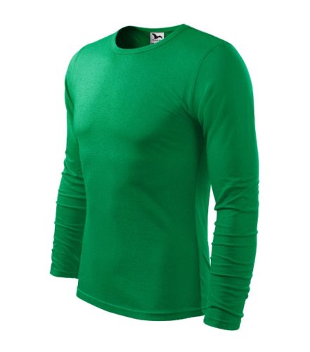 Malfini Fit-T LS - kerek nyakú, hosszú ujjú férfi póló - Fűzöld - S