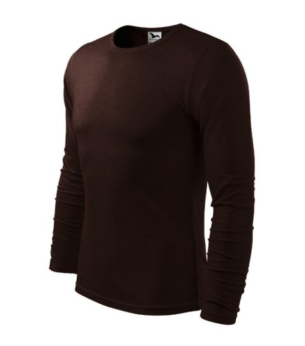 Malfini Fit-T LS - kerek nyakú, hosszú ujjú férfi póló - Kávé - S
