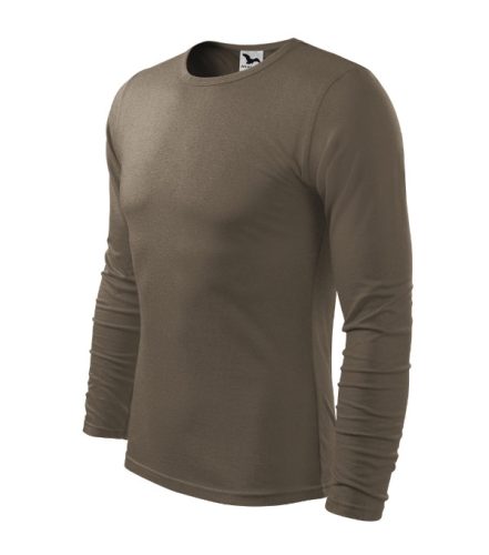 Malfini Fit-T LS - kerek nyakú, hosszú ujjú férfi póló - Army - S