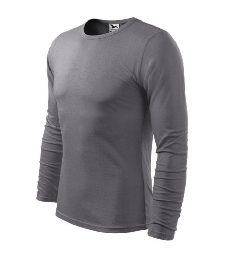 Malfini Fit-T LS - kerek nyakú, hosszú ujjú férfi póló - Acélszürke - M