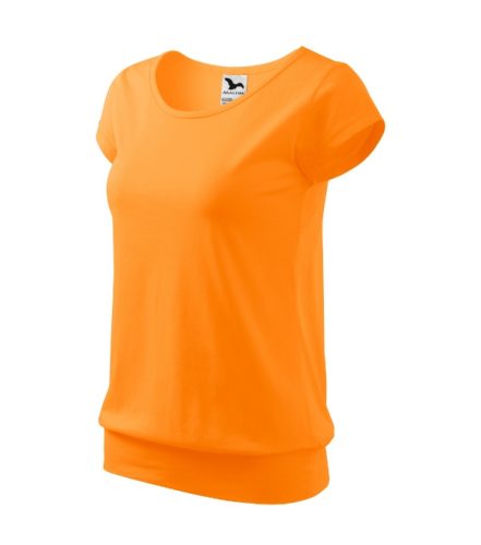 Malfini City - kerek nyakú női póló - Mandarinsárga - 2XL