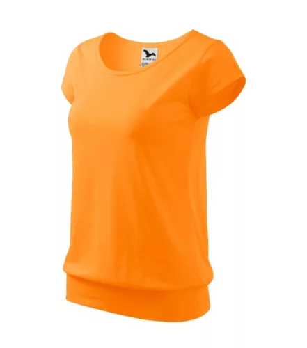 Malfini City - kerek nyakú női póló - Mandarinsárga - 2XL
