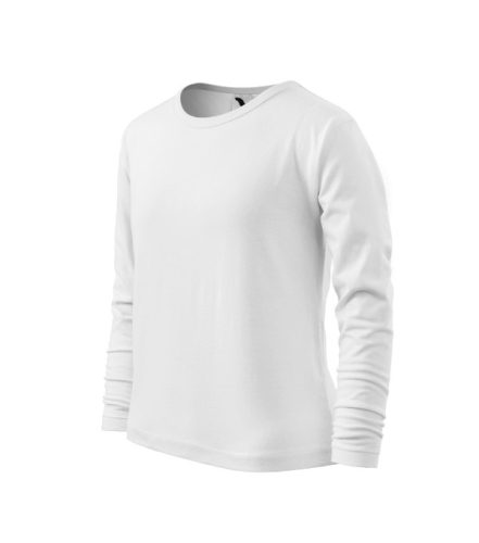 Malfini Fit-T LS - kerek nyakú, hosszú ujjú gyerek póló - Fehér - 110 cm/4 éves