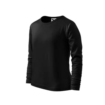   Malfini Fit-T LS - kerek nyakú, hosszú ujjú gyerek póló - Fekete - 158 cm/12 éves