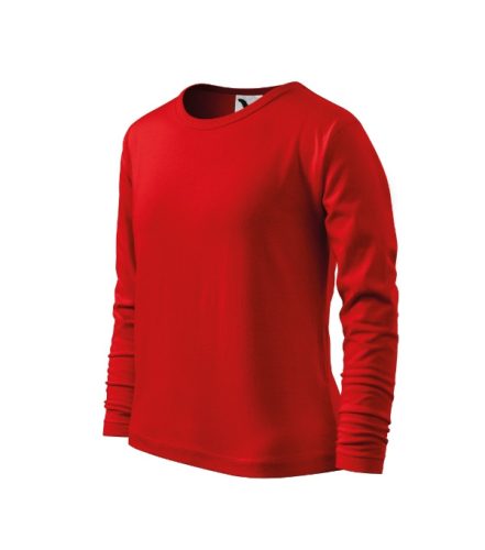 Malfini Fit-T LS - kerek nyakú, hosszú ujjú gyerek póló - Piros - 134 cm/8 éves	