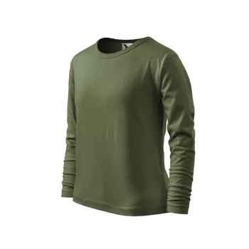   Malfini Fit-T LS - kerek nyakú, hosszú ujjú gyerek póló - Khaki - 158 cm/12 éves