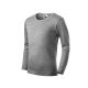 Malfini Fit-T LS - kerek nyakú, hosszú ujjú gyerek póló - Sötétszürke melírozott - 158 cm/12 éves