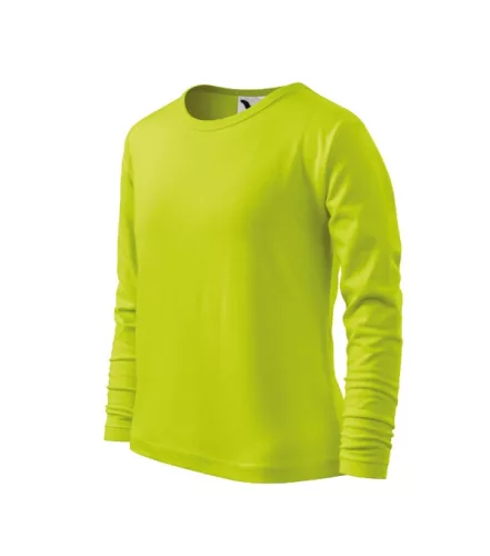 Malfini Fit-T LS - kerek nyakú, hosszú ujjú gyerek póló - Lime - 158 cm/12 éves