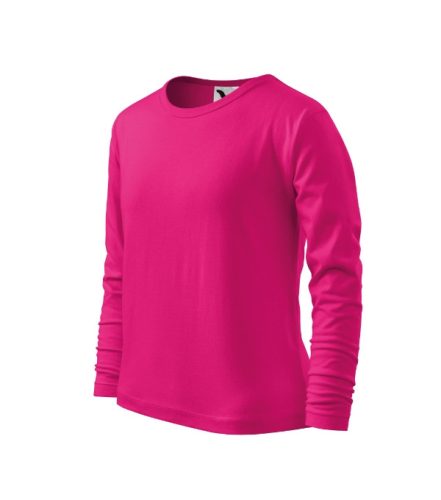 Malfini Fit-T LS - kerek nyakú, hosszú ujjú gyerek póló - Málna - 158 cm/12 éves