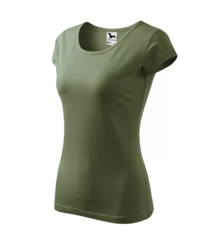 Malfini Pure - kerek nyakú női póló - Khaki - XS