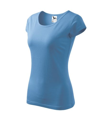 Malfini Pure - kerek nyakú női póló - Azúrkék - 2XL