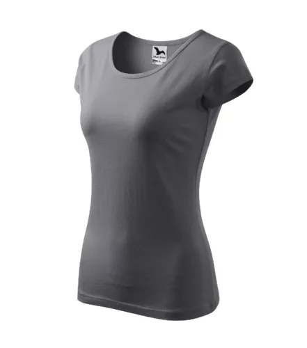 Malfini Pure - kerek nyakú női póló - Acélszürke - XS
