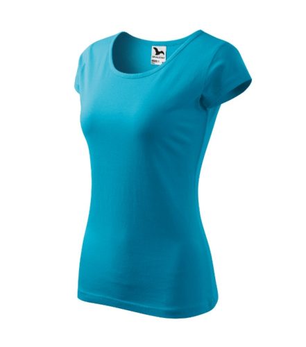 Malfini Pure - kerek nyakú női póló - Türkiz - 2XL