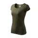 Malfini Pure - kerek nyakú női póló - Military - XS