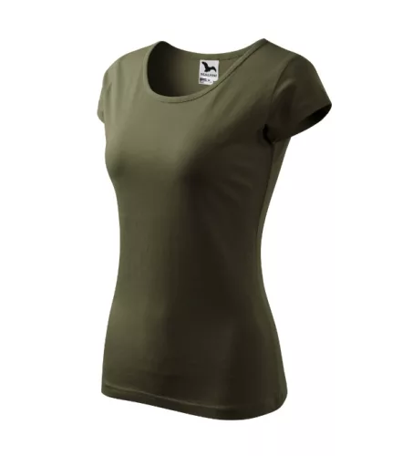 Malfini Pure - kerek nyakú női póló - Military - S