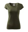 Malfini Pure - kerek nyakú női póló - Military - XL