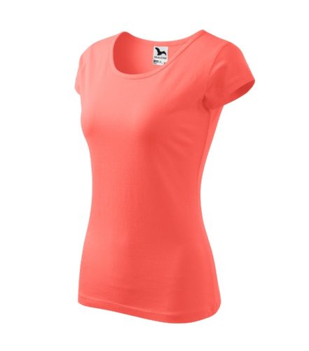 Malfini Pure - kerek nyakú női póló - Coral - XS