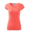Malfini Pure - kerek nyakú női póló - Coral - XS