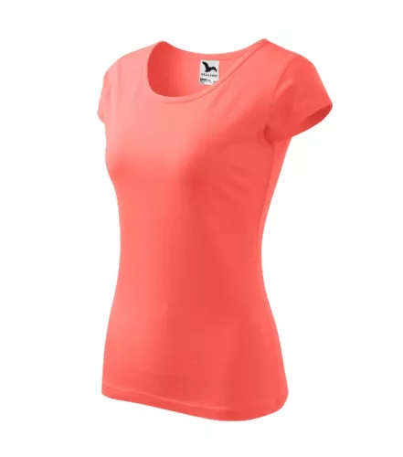 Malfini Pure - kerek nyakú női póló - Coral - XL