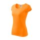 Malfini Pure - kerek nyakú női póló - Mandarinsárga - 2XL