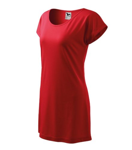 Malfini Love - csónak nyakú, laza szabású női póló/ruha - Piros - XL