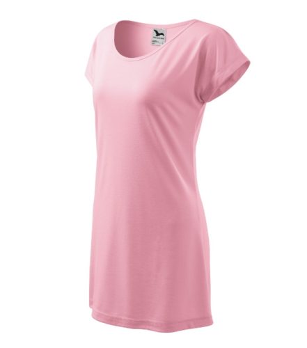 Malfini Love - csónak nyakú, laza szabású női póló/ruha - Rózsaszín - 2XL