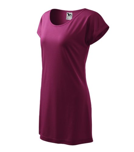 Malfini Love - csónak nyakú, laza szabású női póló/ruha - Rododendron - 2XL