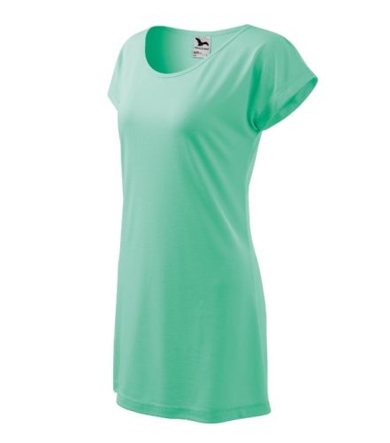 Malfini Love - csónak nyakú, laza szabású női póló/ruha - Menta - XL